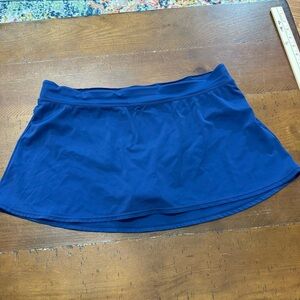 Tropical Escape High-Low Navy swim skirt size 12